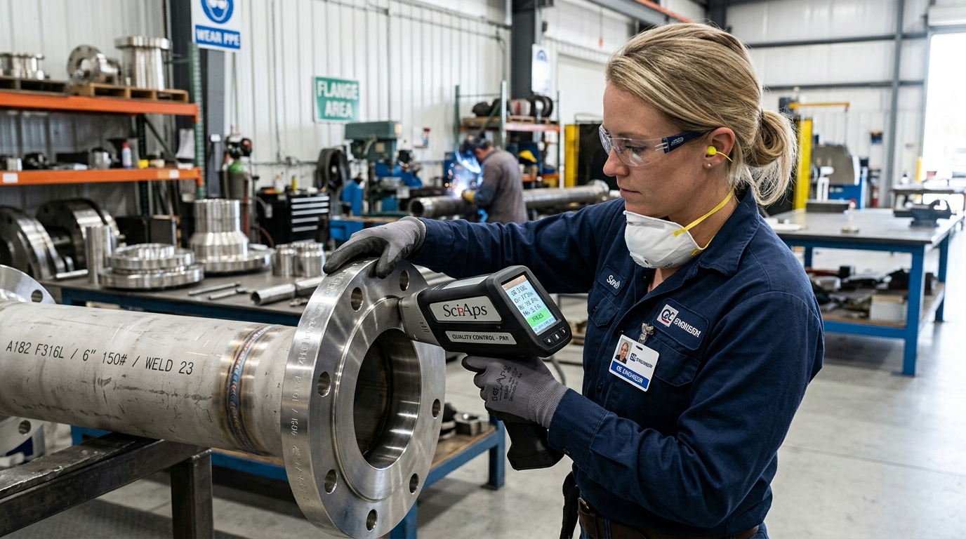Quy trình phân tích quang phổ PMI mác thép Inox 316L – DANSON Engineering