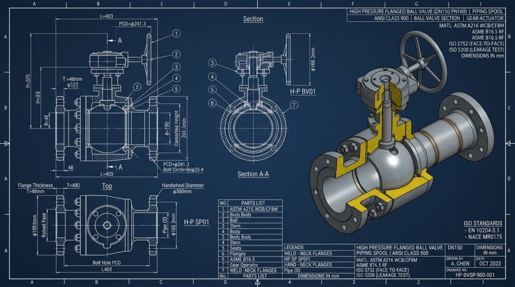 Tiêu chuẩn ASME B16.34: Hướng dẫn phân cấp Class áp suất và thử nghiệm áp lực thủy tĩnh cho van công nghiệp